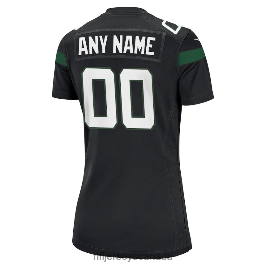 Women Nike Stealth Black New York Jets Alternate Custom Game Jersey Clothing NFL TBXFR6855