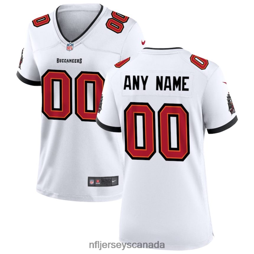 Women Nike Tampa Bay Buccaneers White Custom Game Jersey Clothing NFL TBXFR6789