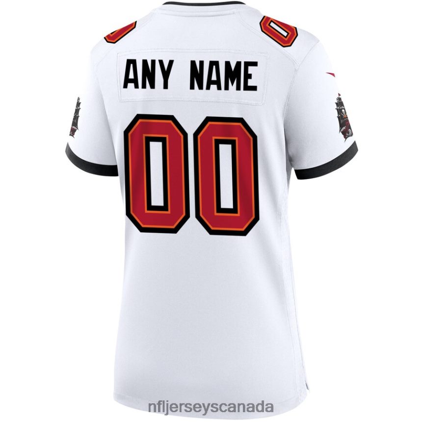 Women Nike Tampa Bay Buccaneers White Custom Game Jersey Clothing NFL TBXFR6789