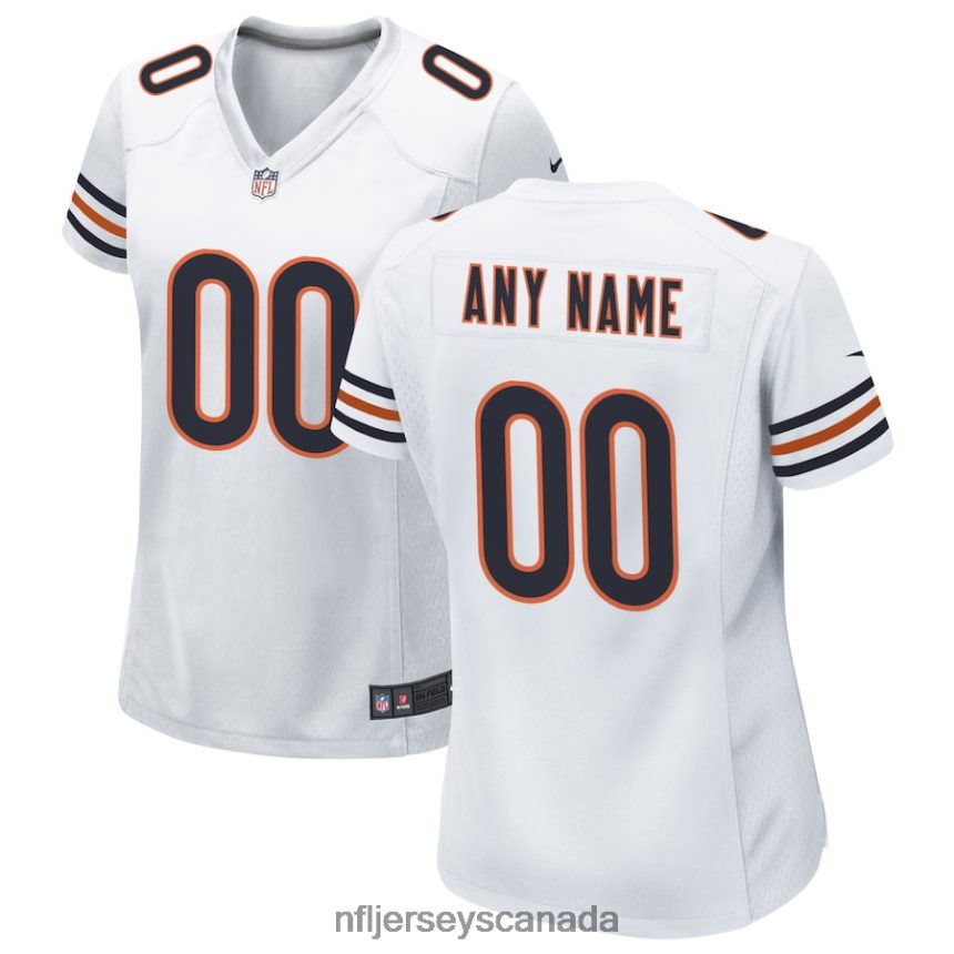 Women Nike White Chicago Bears Custom Game Jersey Clothing NFL TBXFR61672