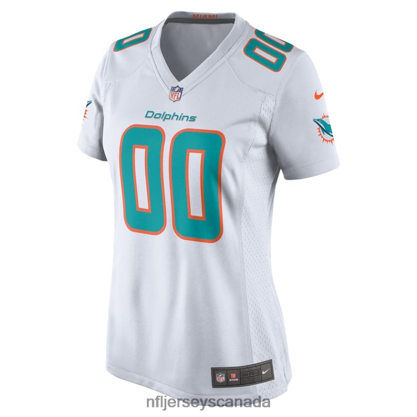 Women Nike White Miami Dolphins Custom Jersey Clothing NFL TBXFR62526