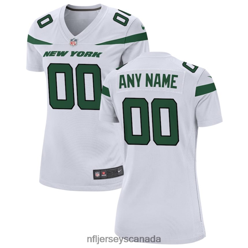 Women Nike White New York Jets Custom Game Jersey Clothing NFL TBXFR62725