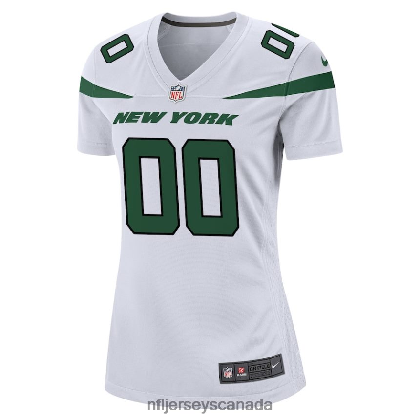 Women Nike White New York Jets Custom Game Jersey Clothing NFL TBXFR62725