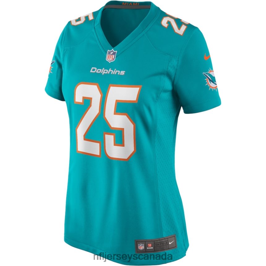 Women Nike Xavien Howard Aqua Miami Dolphins Game Jersey Clothing NFL TBXFR64999
