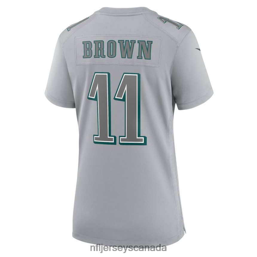 Women Philadelphia Eagles AJ Brown Nike Gray Super Bowl LVII Patch Atmosphere Fashion Game Jersey Clothing NFL TBXFR61024