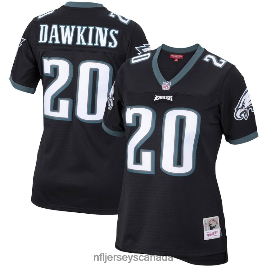 Women Philadelphia Eagles Brian Dawkins Mitchell  Ness Black Legacy Replica Team Jersey Clothing NFL TBXFR61639