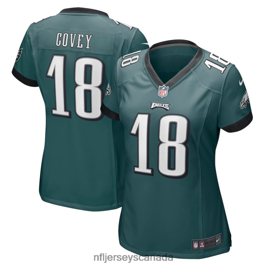 Women Philadelphia Eagles Britain Covey Nike Midnight Green Home Game Player Jersey Clothing NFL TBXFR64267