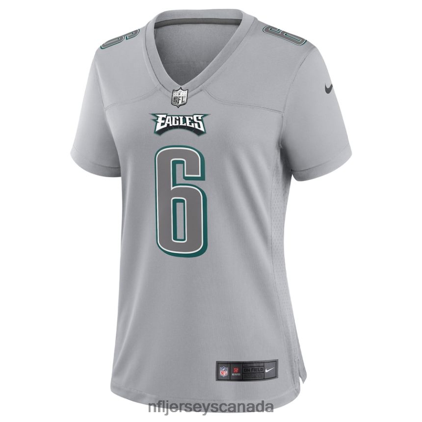 Women Philadelphia Eagles DeVonta Smith Nike Gray Atmosphere Fashion Game Jersey Clothing NFL TBXFR62054
