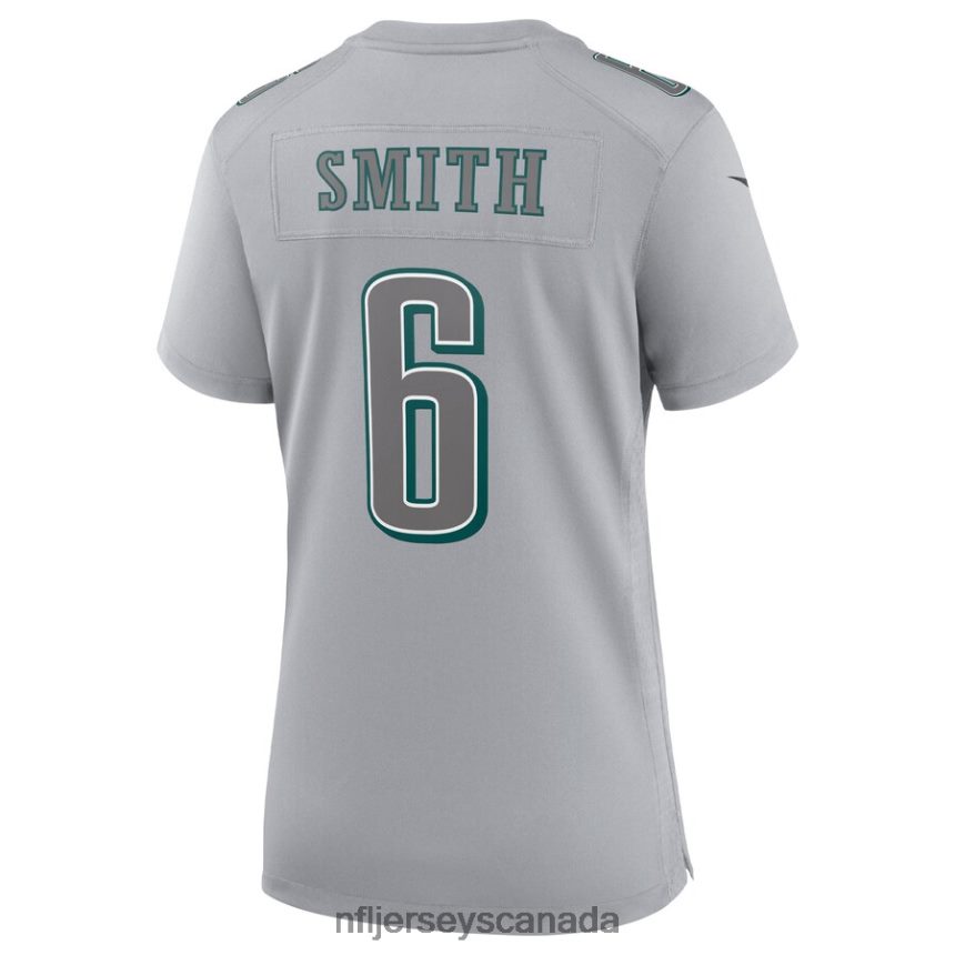 Women Philadelphia Eagles DeVonta Smith Nike Gray Atmosphere Fashion Game Jersey Clothing NFL TBXFR62054