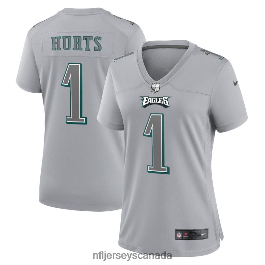 Women Philadelphia Eagles Jalen Hurts Nike Gray Atmosphere Fashion Game Jersey Clothing NFL TBXFR6760