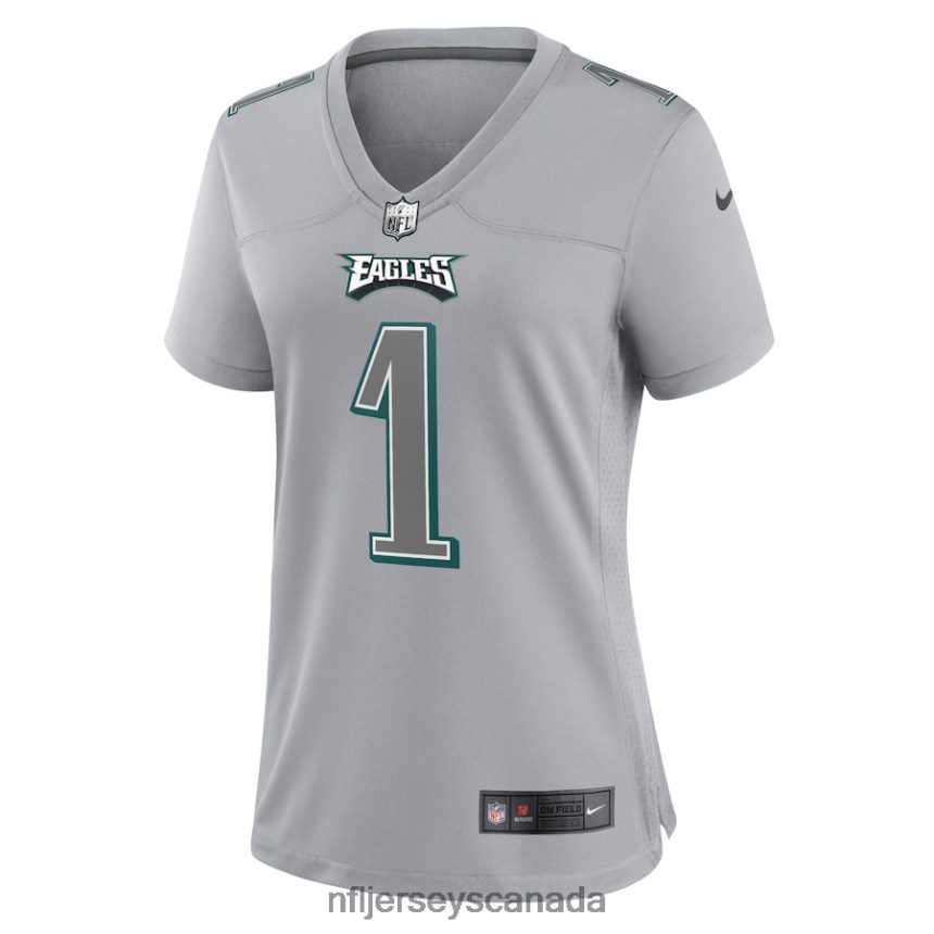 Women Philadelphia Eagles Jalen Hurts Nike Gray Atmosphere Fashion Game Jersey Clothing NFL TBXFR6760