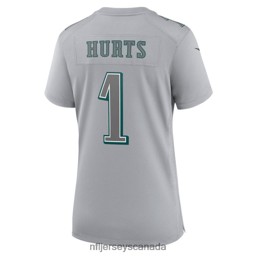 Women Philadelphia Eagles Jalen Hurts Nike Gray Atmosphere Fashion Game Jersey Clothing NFL TBXFR6760