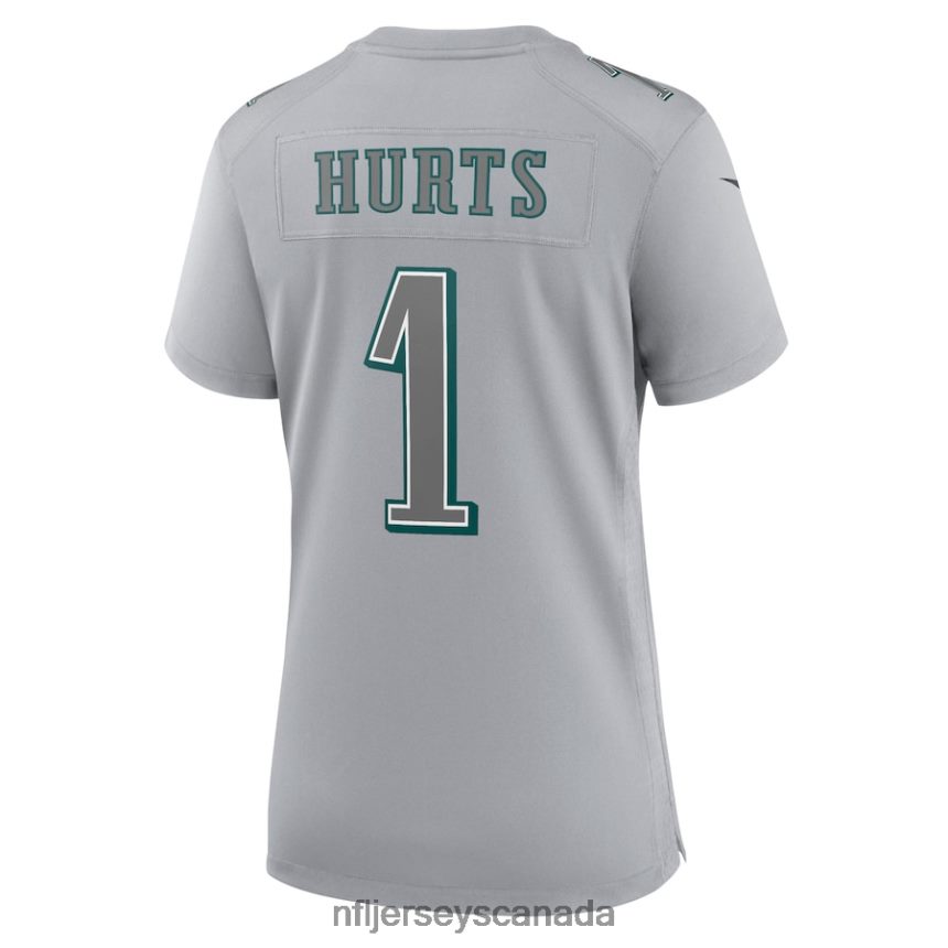 Women Philadelphia Eagles Jalen Hurts Nike Gray Super Bowl LVII Patch Atmosphere Fashion Game Jersey Clothing NFL TBXFR6176