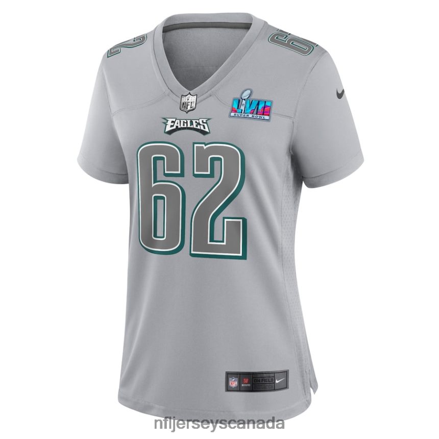 Women Philadelphia Eagles Jason Kelce Nike Gray Super Bowl LVII Patch Atmosphere Fashion Game Jersey Clothing NFL TBXFR6150