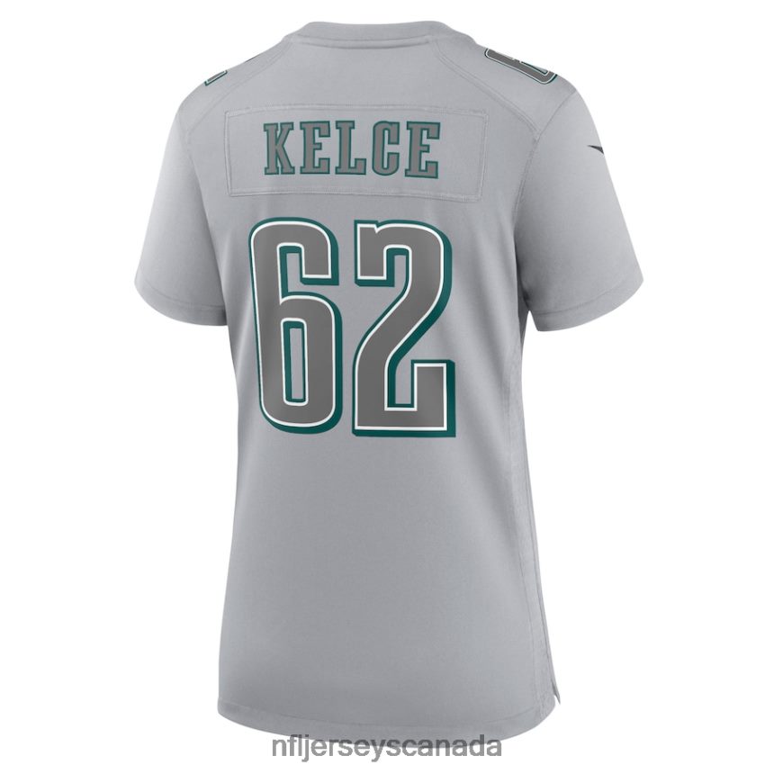Women Philadelphia Eagles Jason Kelce Nike Gray Super Bowl LVII Patch Atmosphere Fashion Game Jersey Clothing NFL TBXFR6150