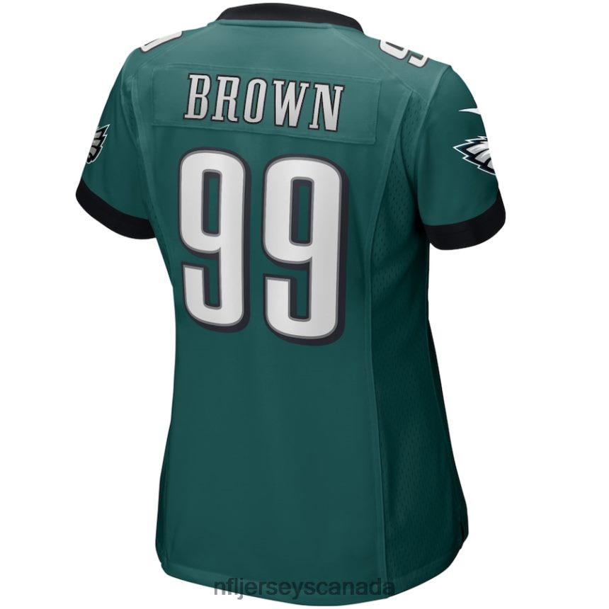 Women Philadelphia Eagles Jerome Brown Nike Midnight Green Game Retired Player Jersey Clothing NFL TBXFR67018