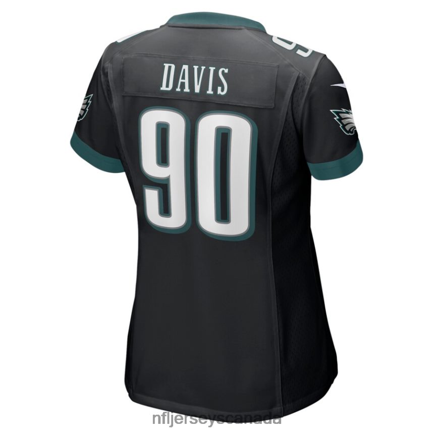 Women Philadelphia Eagles Jordan Davis Nike Black Player Game Jersey Clothing NFL TBXFR63640