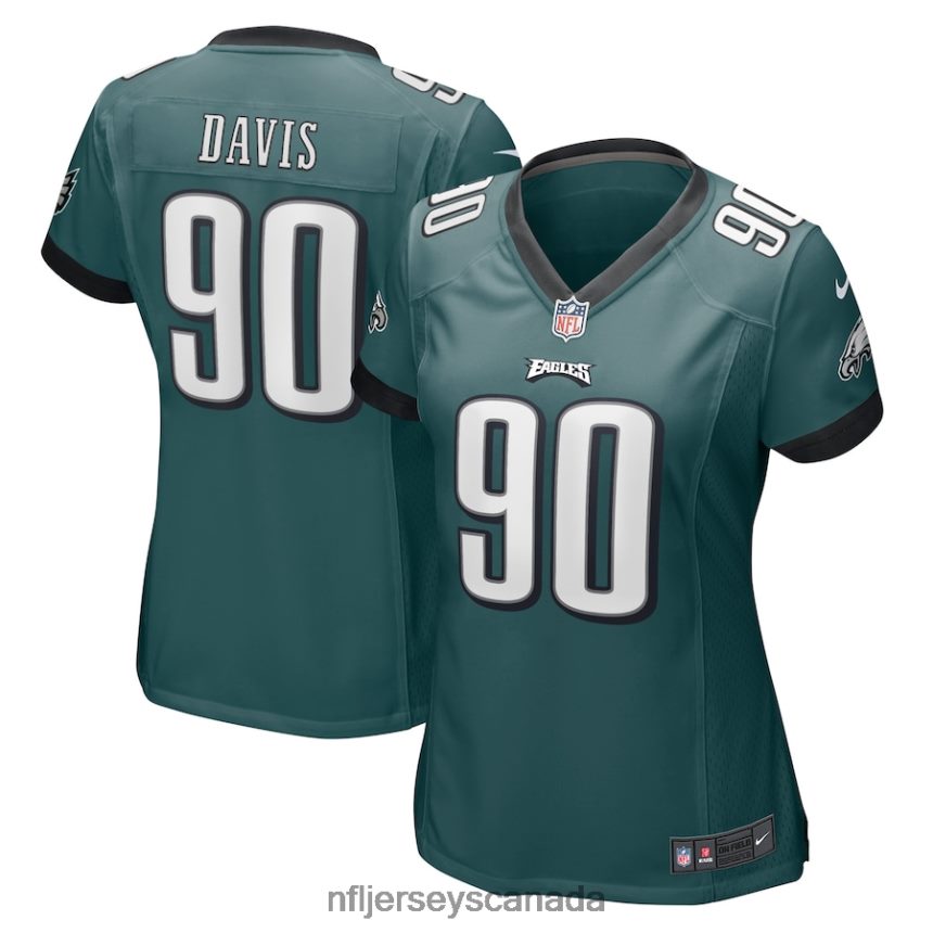 Women Philadelphia Eagles Jordan Davis Nike Midnight Green Player Game Jersey Clothing NFL TBXFR63343