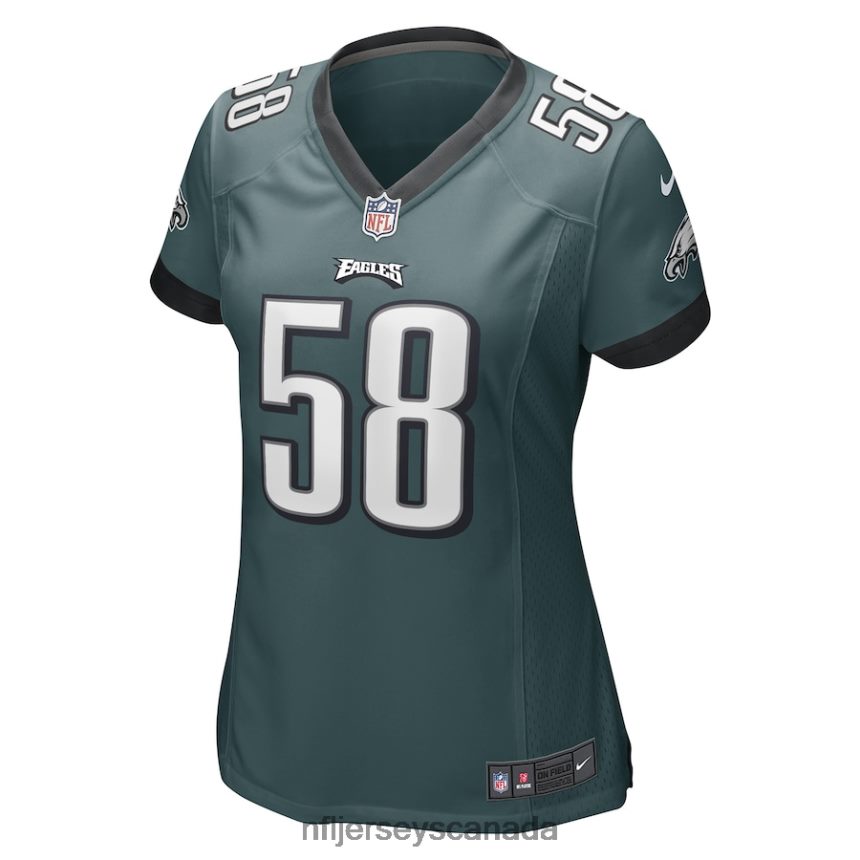 Women Philadelphia Eagles Kyron Johnson Nike Midnight Green Game Player Jersey Clothing NFL TBXFR65707