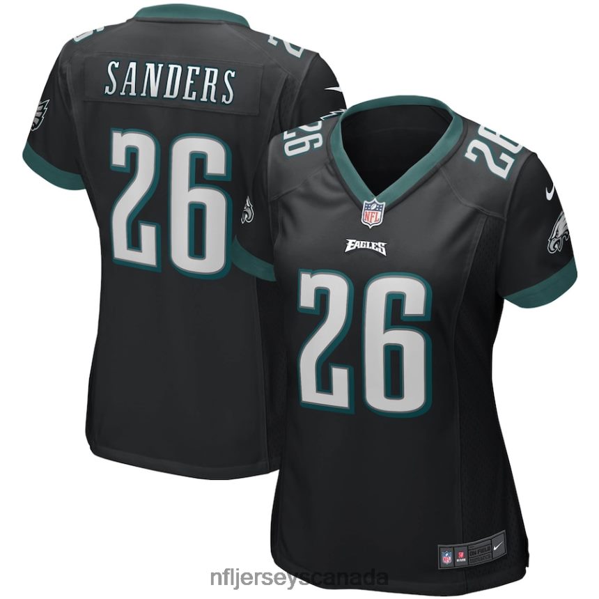Women Philadelphia Eagles Miles Sanders Nike Black Game Jersey Clothing NFL TBXFR61628
