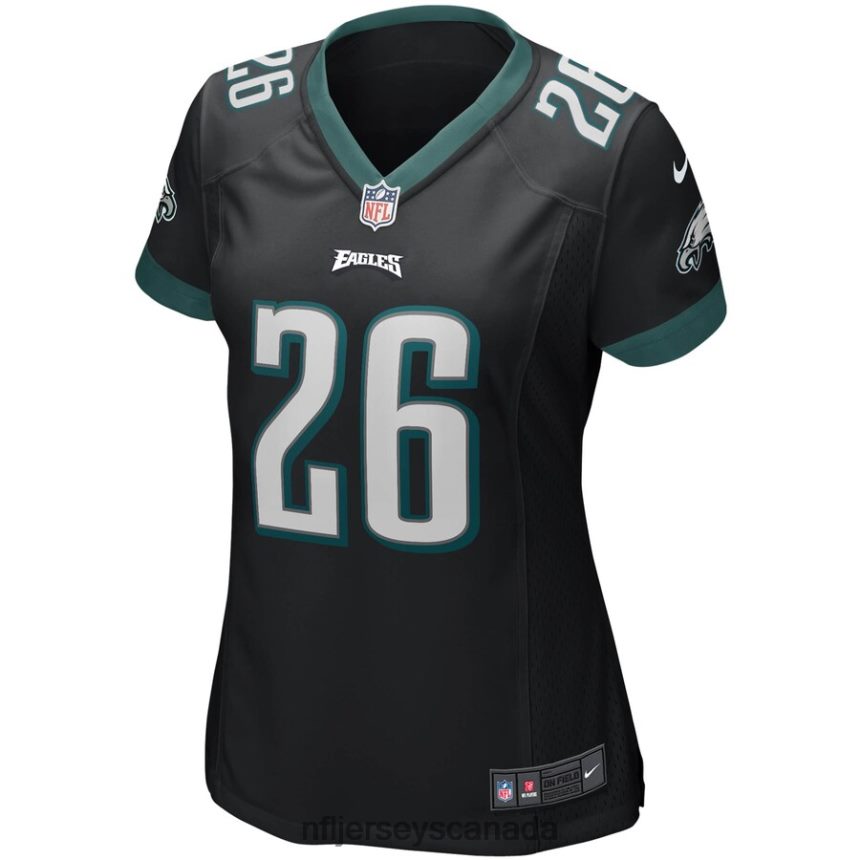 Women Philadelphia Eagles Miles Sanders Nike Black Game Jersey Clothing NFL TBXFR61628