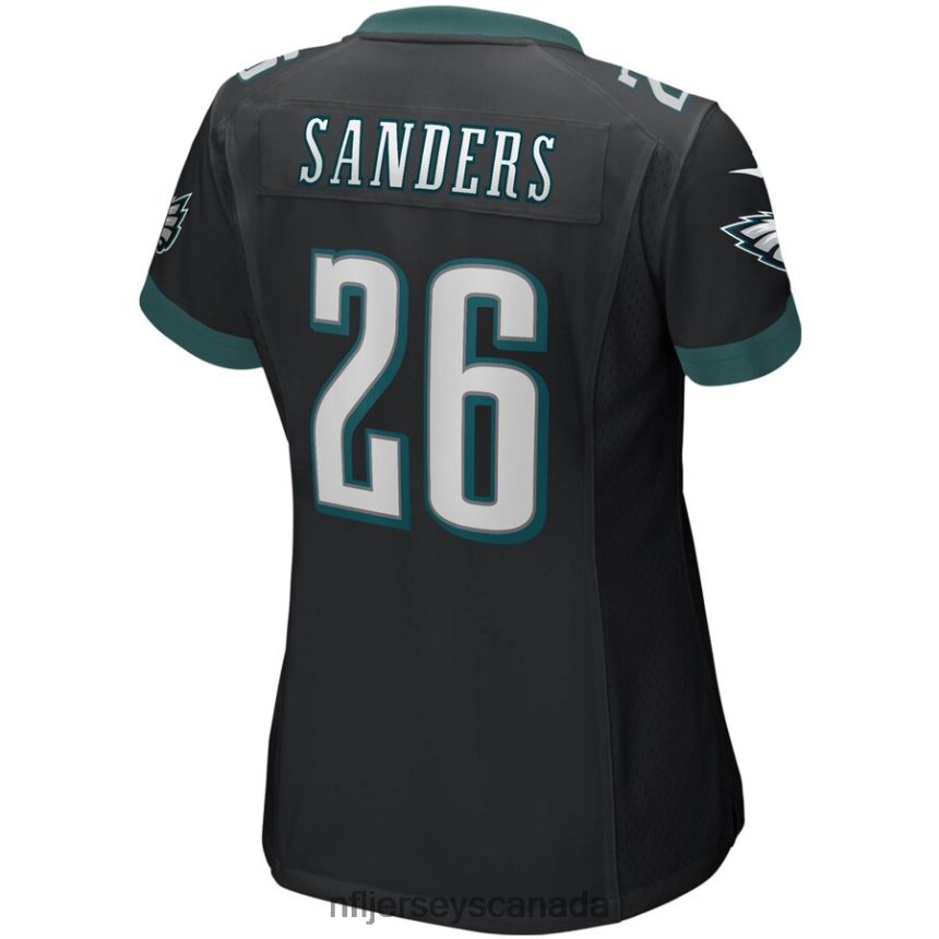 Women Philadelphia Eagles Miles Sanders Nike Black Game Jersey Clothing NFL TBXFR61628