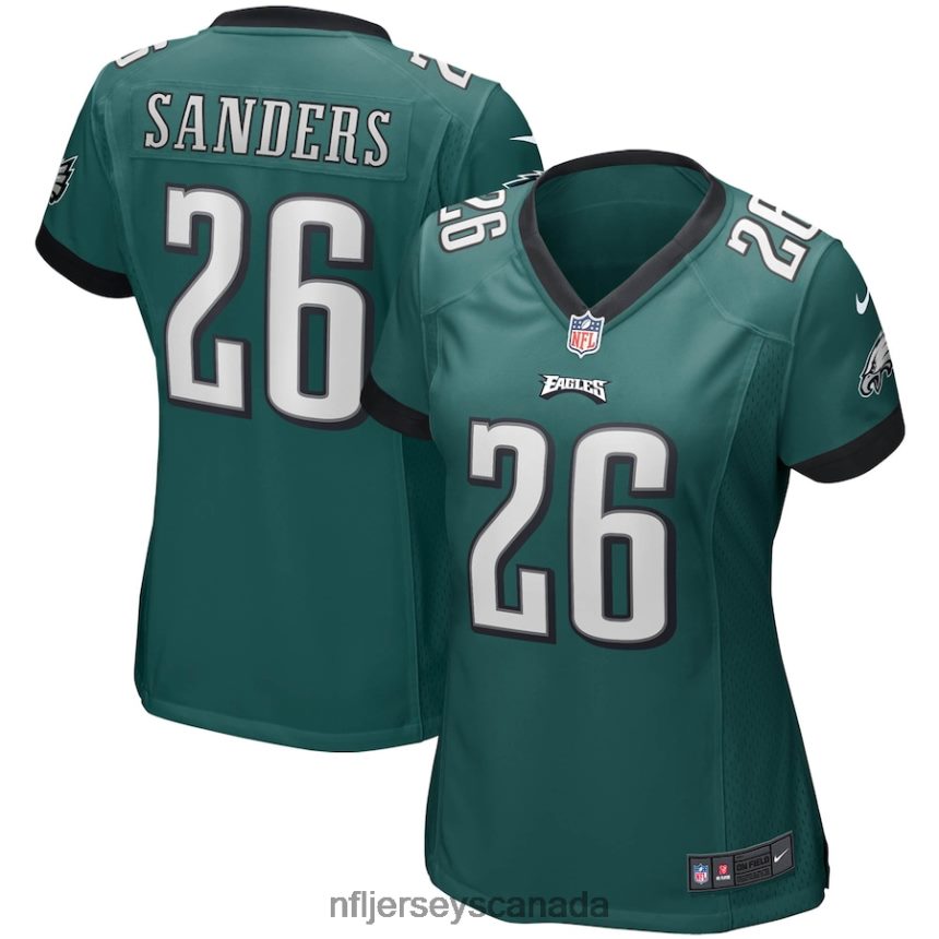 Women Philadelphia Eagles Miles Sanders Nike Midnight Green Game Jersey Clothing NFL TBXFR61634