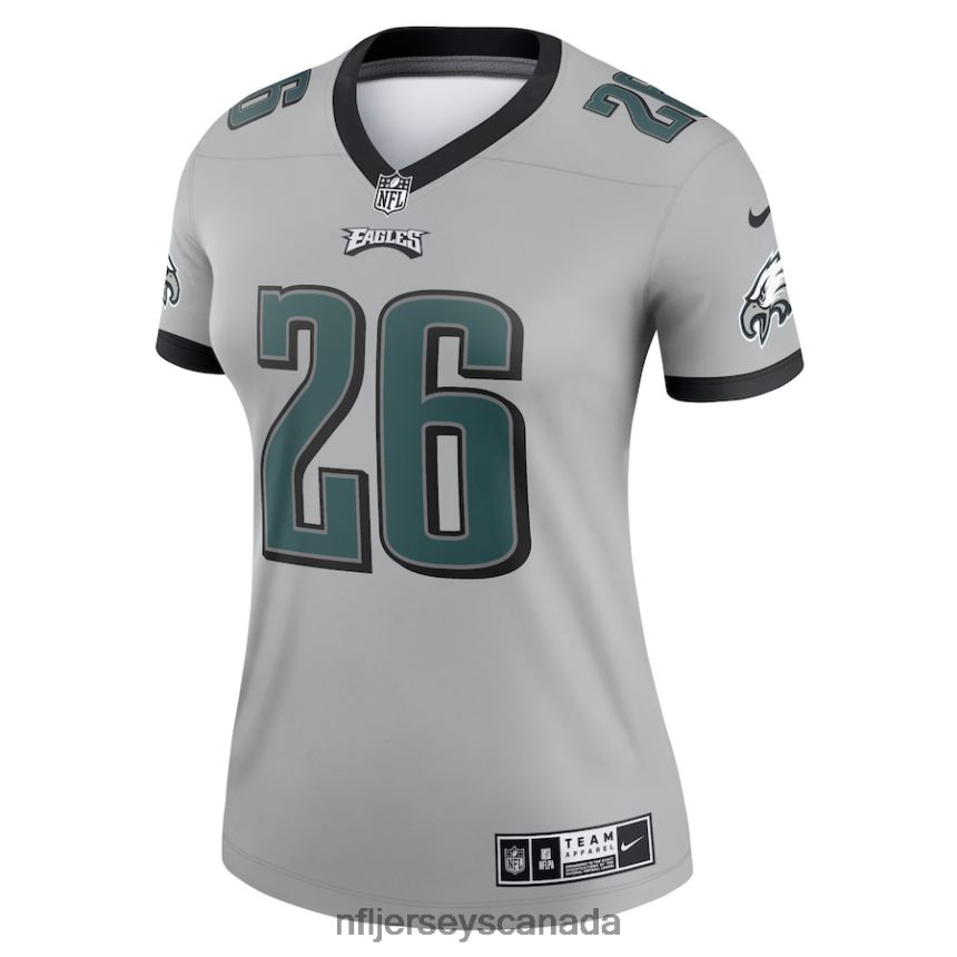 Women Philadelphia Eagles Miles Sanders Nike Silver Inverted Legend Jersey Clothing NFL TBXFR61168