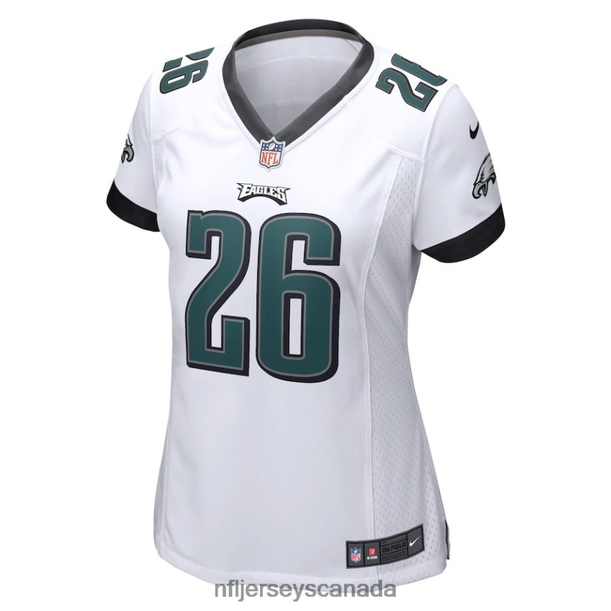 Women Philadelphia Eagles Miles Sanders Nike White Game Jersey Clothing NFL TBXFR62757