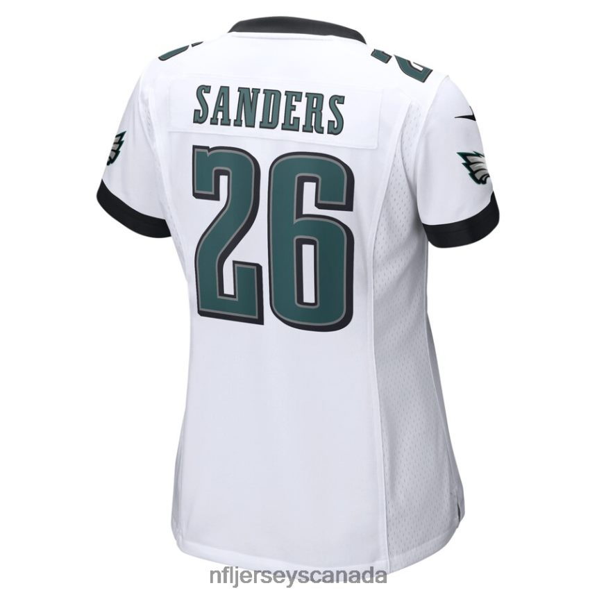 Women Philadelphia Eagles Miles Sanders Nike White Game Jersey Clothing NFL TBXFR62757