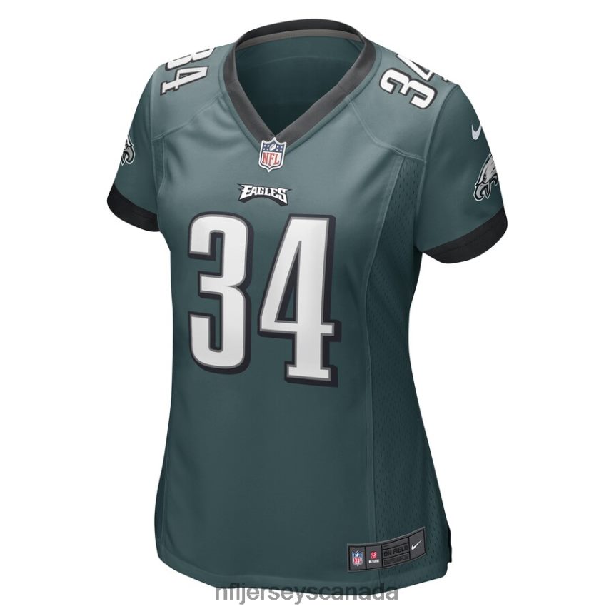 Women Philadelphia Eagles Trey Sermon Nike Midnight Green Game Player Jersey Clothing NFL TBXFR66113