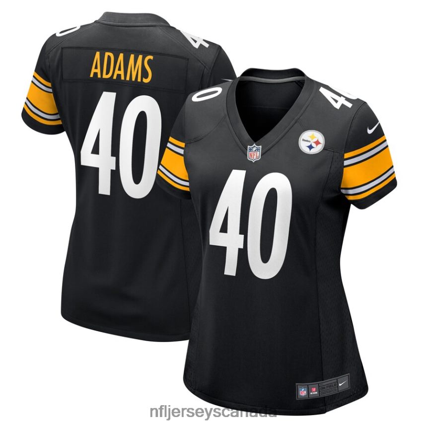 Women Pittsburgh Steelers Andrew Adams Nike Black Game Player Jersey Clothing NFL TBXFR66019