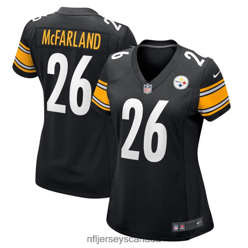 Women Pittsburgh Steelers Anthony McFarland Jr Nike Black Game Player Jersey Clothing NFL TBXFR66736
