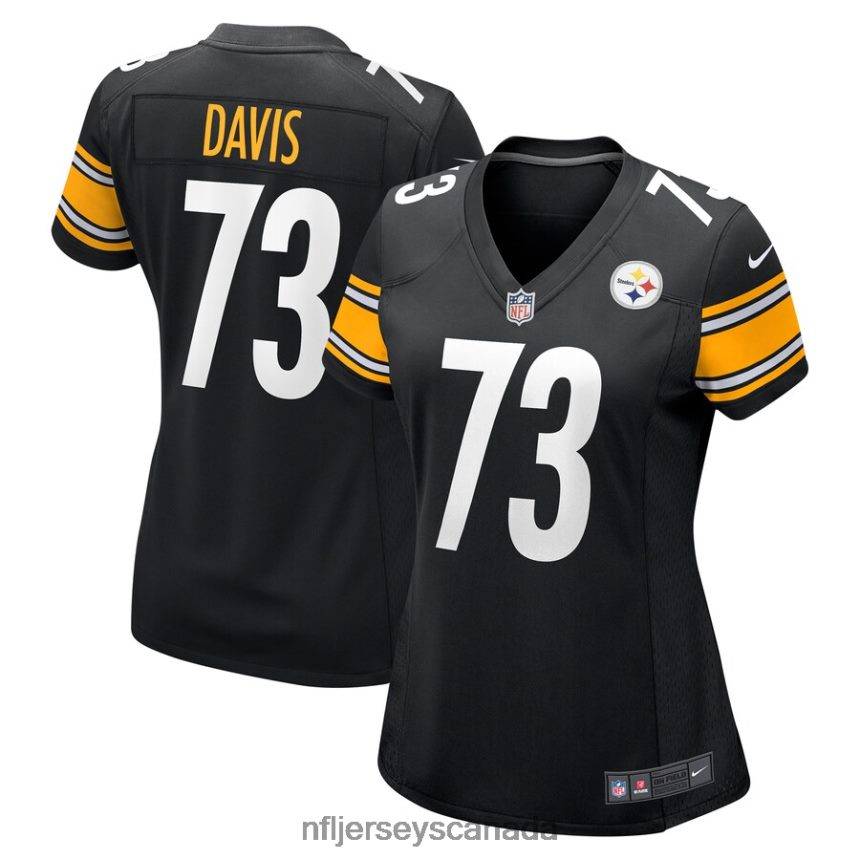 Women Pittsburgh Steelers Carlos Davis Nike Black Game Jersey Clothing NFL TBXFR65789