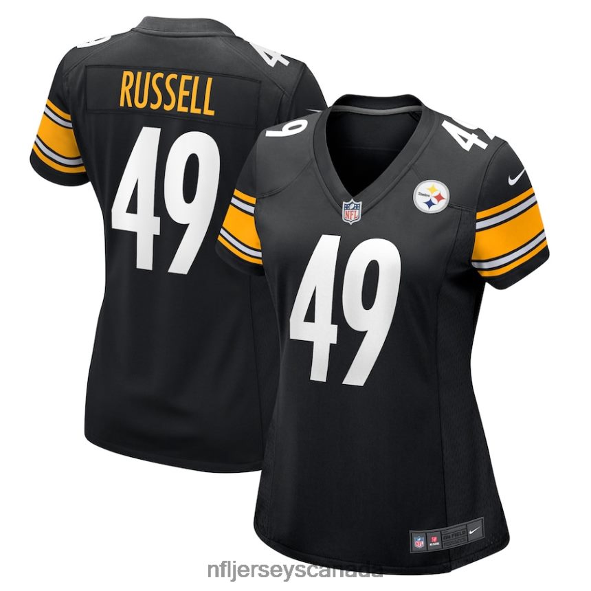 Women Pittsburgh Steelers Chapelle Russell Nike Black Game Player Jersey Clothing NFL TBXFR65684
