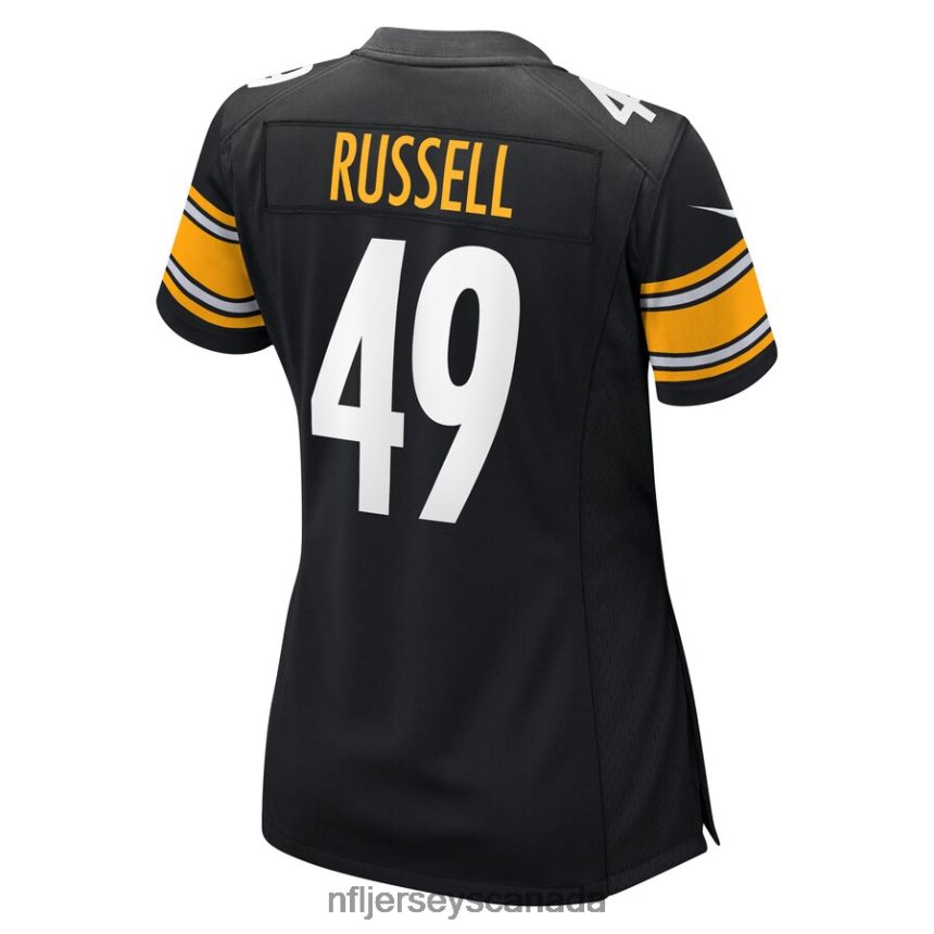 Women Pittsburgh Steelers Chapelle Russell Nike Black Game Player Jersey Clothing NFL TBXFR65684