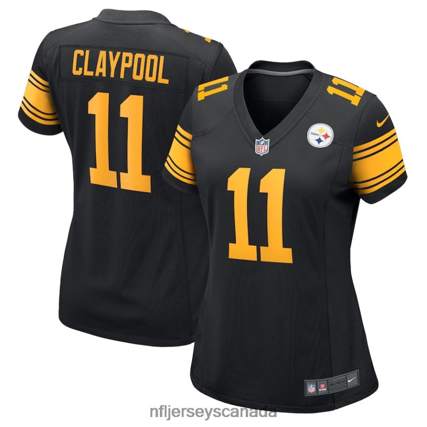 Women Pittsburgh Steelers Chase Claypool Nike Black Alternate Game Jersey Clothing NFL TBXFR66935