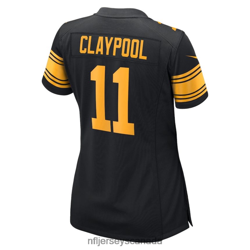 Women Pittsburgh Steelers Chase Claypool Nike Black Alternate Game Jersey Clothing NFL TBXFR66935