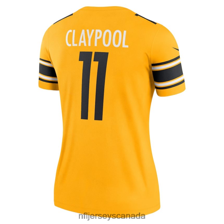 Women Pittsburgh Steelers Chase Claypool Nike Gold Inverted Legend Game Jersey Clothing NFL TBXFR61737