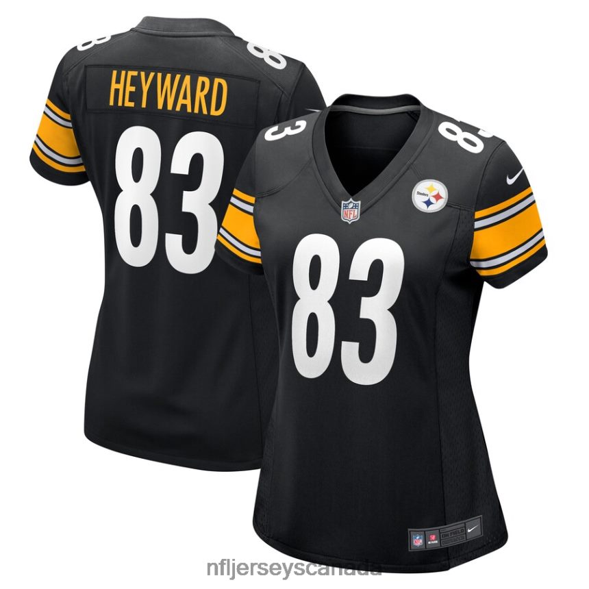 Women Pittsburgh Steelers Connor Heyward Nike Black Game Player Jersey Clothing NFL TBXFR63707
