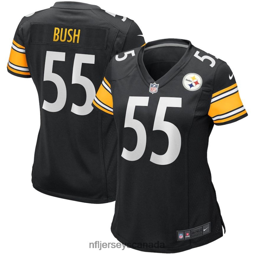 Women Pittsburgh Steelers Devin Bush Nike Black Game Player Jersey Clothing NFL TBXFR65093