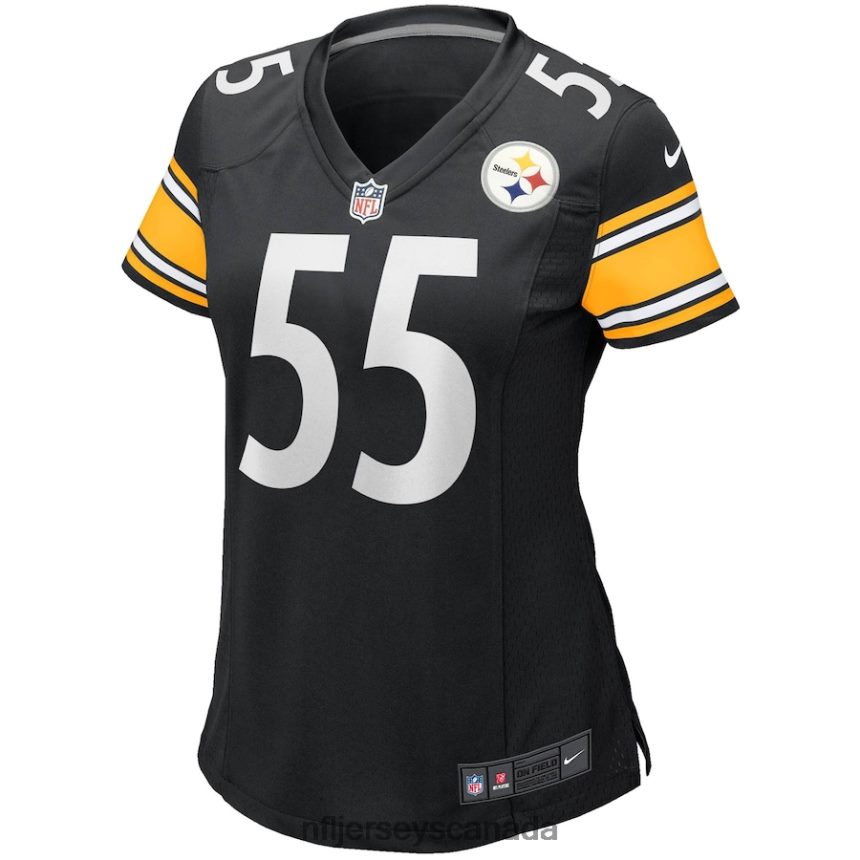 Women Pittsburgh Steelers Devin Bush Nike Black Game Player Jersey Clothing NFL TBXFR65093