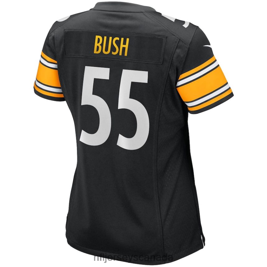 Women Pittsburgh Steelers Devin Bush Nike Black Game Player Jersey Clothing NFL TBXFR65093