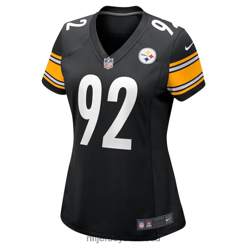 Women Pittsburgh Steelers James Harrison Nike Black Retired Game Jersey Clothing NFL TBXFR63387