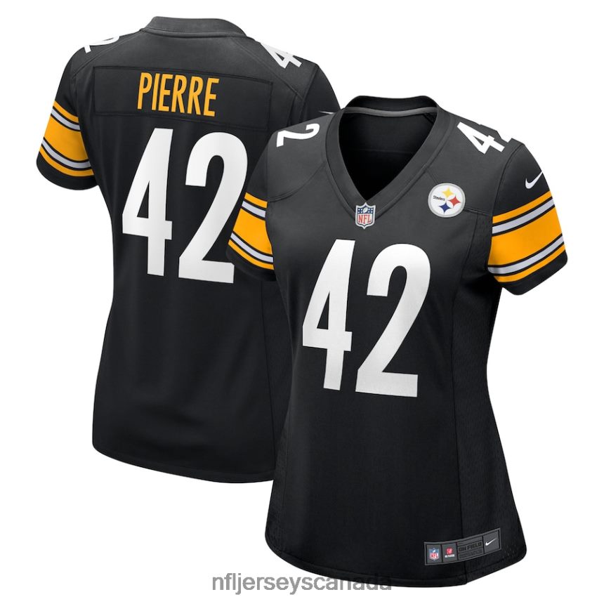 Women Pittsburgh Steelers James Pierre Nike Black Team Game Jersey Clothing NFL TBXFR66923