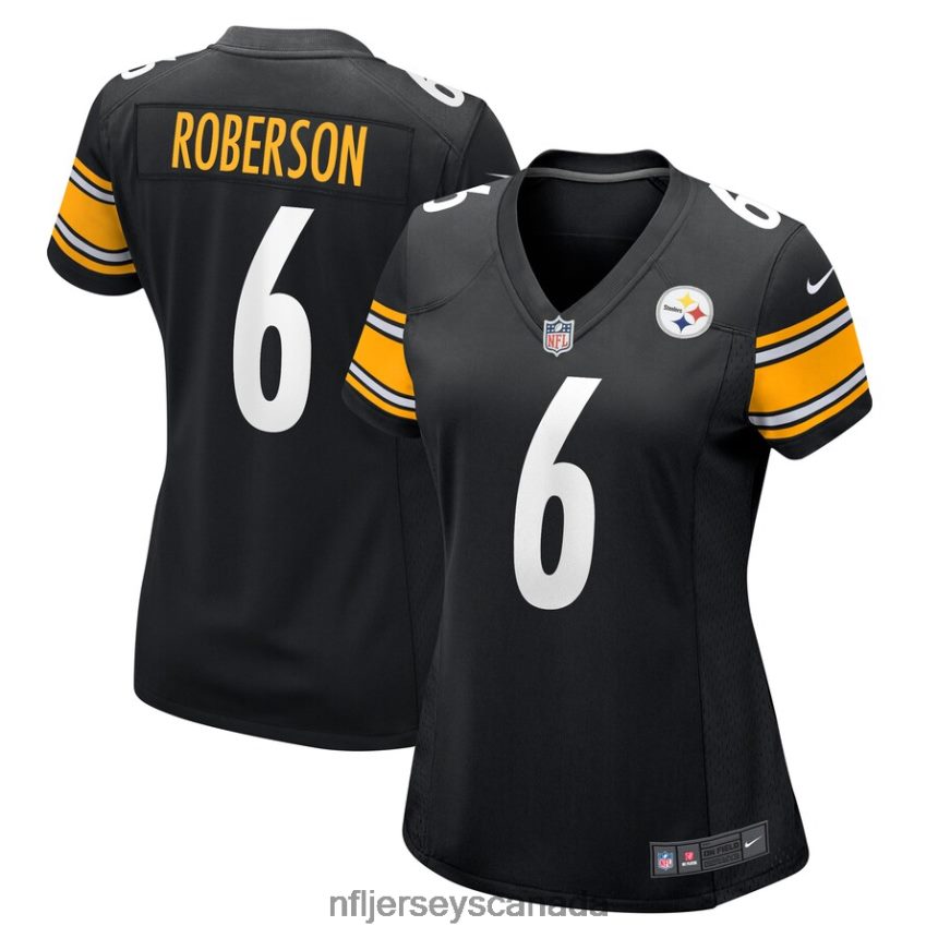 Women Pittsburgh Steelers Jaquarii Roberson Nike Black Game Player Jersey Clothing NFL TBXFR66294