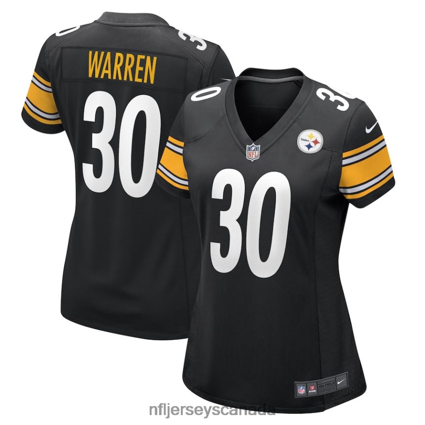 Women Pittsburgh Steelers Jaylen Warren Nike Black Game Player Jersey Clothing NFL TBXFR64581