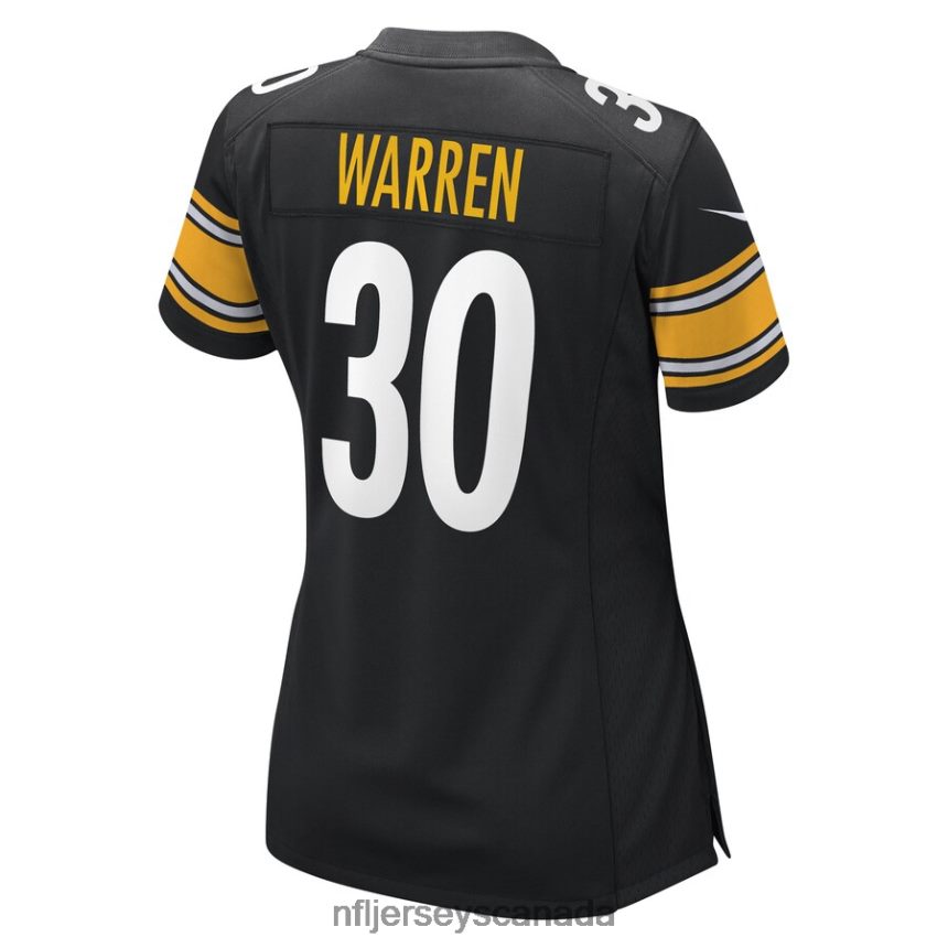 Women Pittsburgh Steelers Jaylen Warren Nike Black Game Player Jersey Clothing NFL TBXFR64581