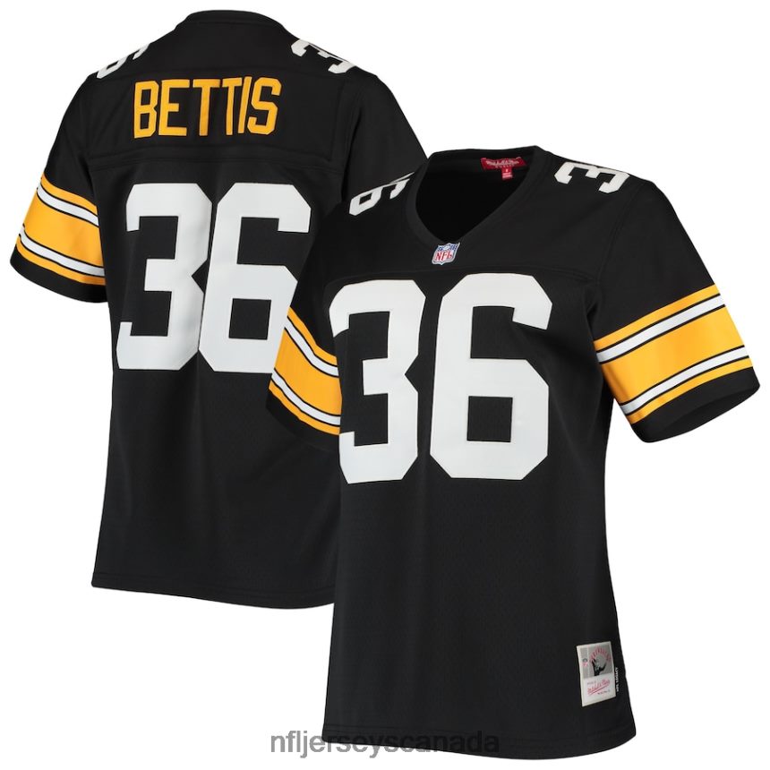 Women Pittsburgh Steelers Jerome Bettis Mitchell  Ness Black 1996 Legacy Replica Jersey Clothing NFL TBXFR62125