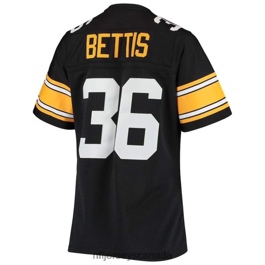 Women Pittsburgh Steelers Jerome Bettis Mitchell  Ness Black 1996 Legacy Replica Jersey Clothing NFL TBXFR62125